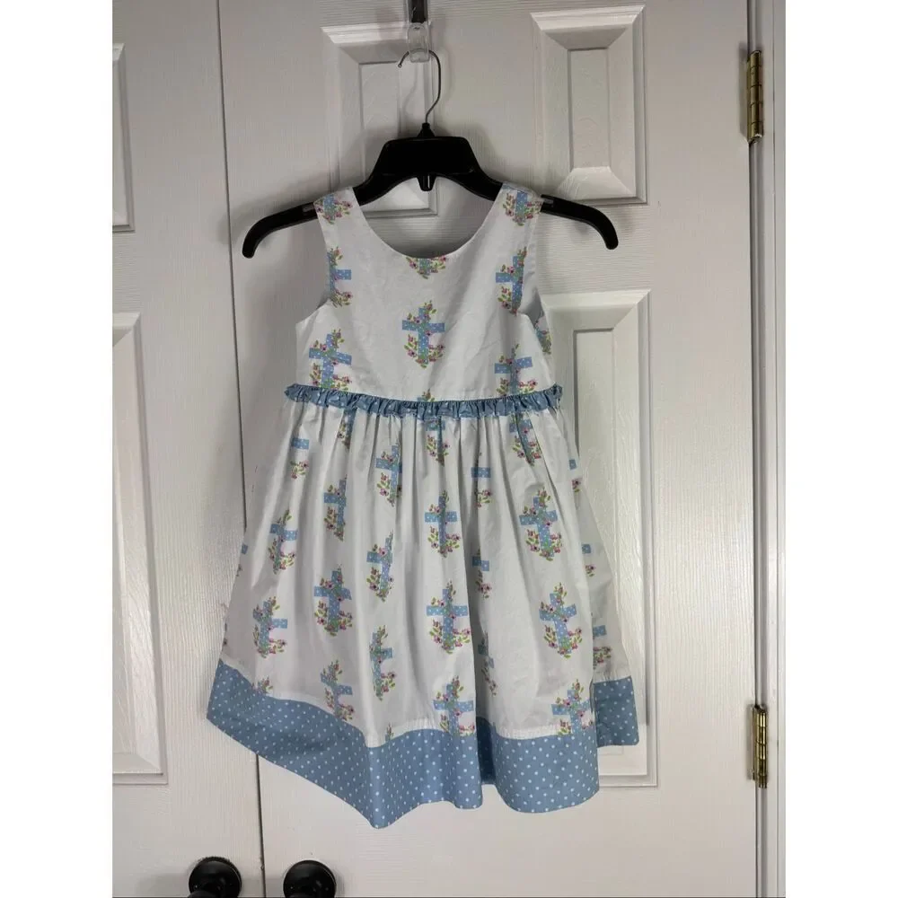 Eleanor Rose Girls Floral Cross Dress Size 6/7